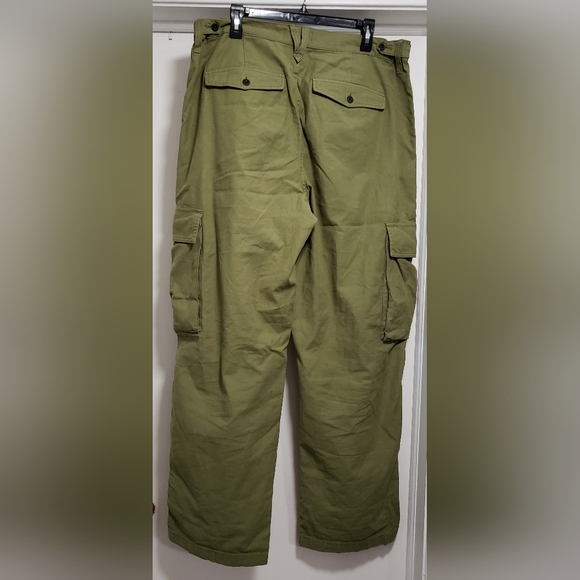Madewell Straight Cargo Pants in Olive Green size Tall 32 - Picture 6 of 9